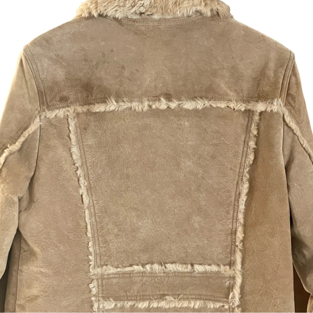Wilson's Leather Maxima Suede Shearling Coat Women's Large - Picture 4 of 9
